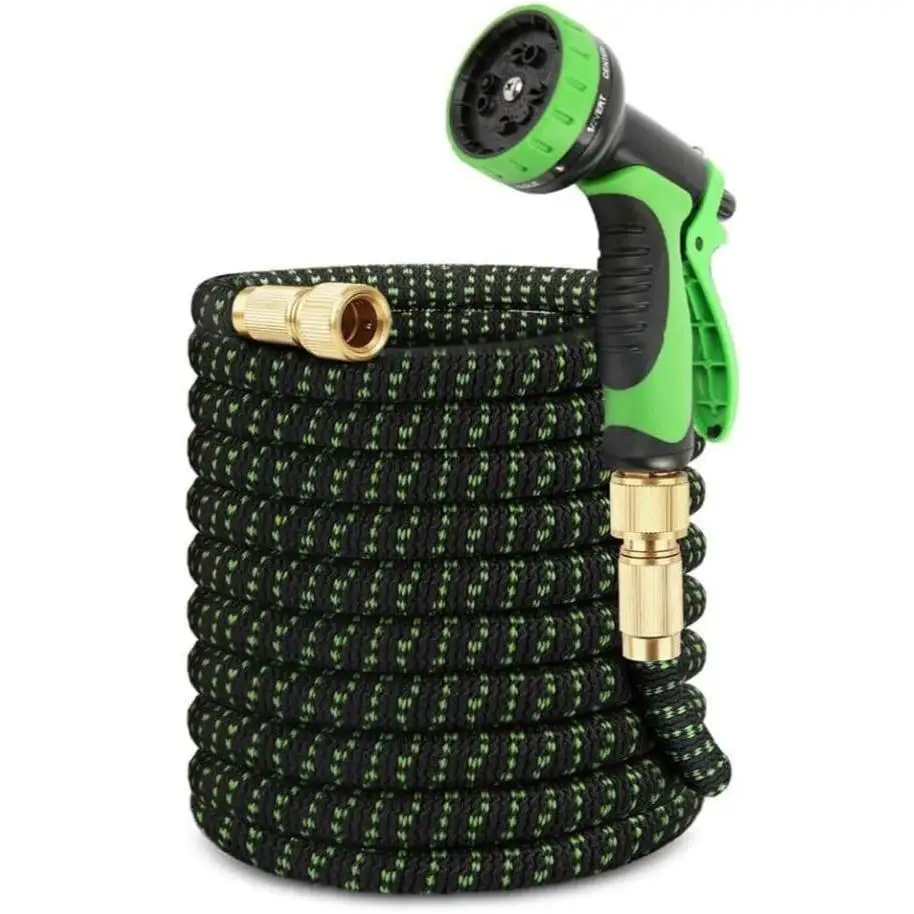 LD Morphling-Manguera Expandible para Jardín de 7.5 a 30 Metros con 8 Modos de Rociado, Retráctil y Antifugas, Ideal para Riego, Lavado de Coches y Baño de Mascotas – Tubo de Agua Flexible con
