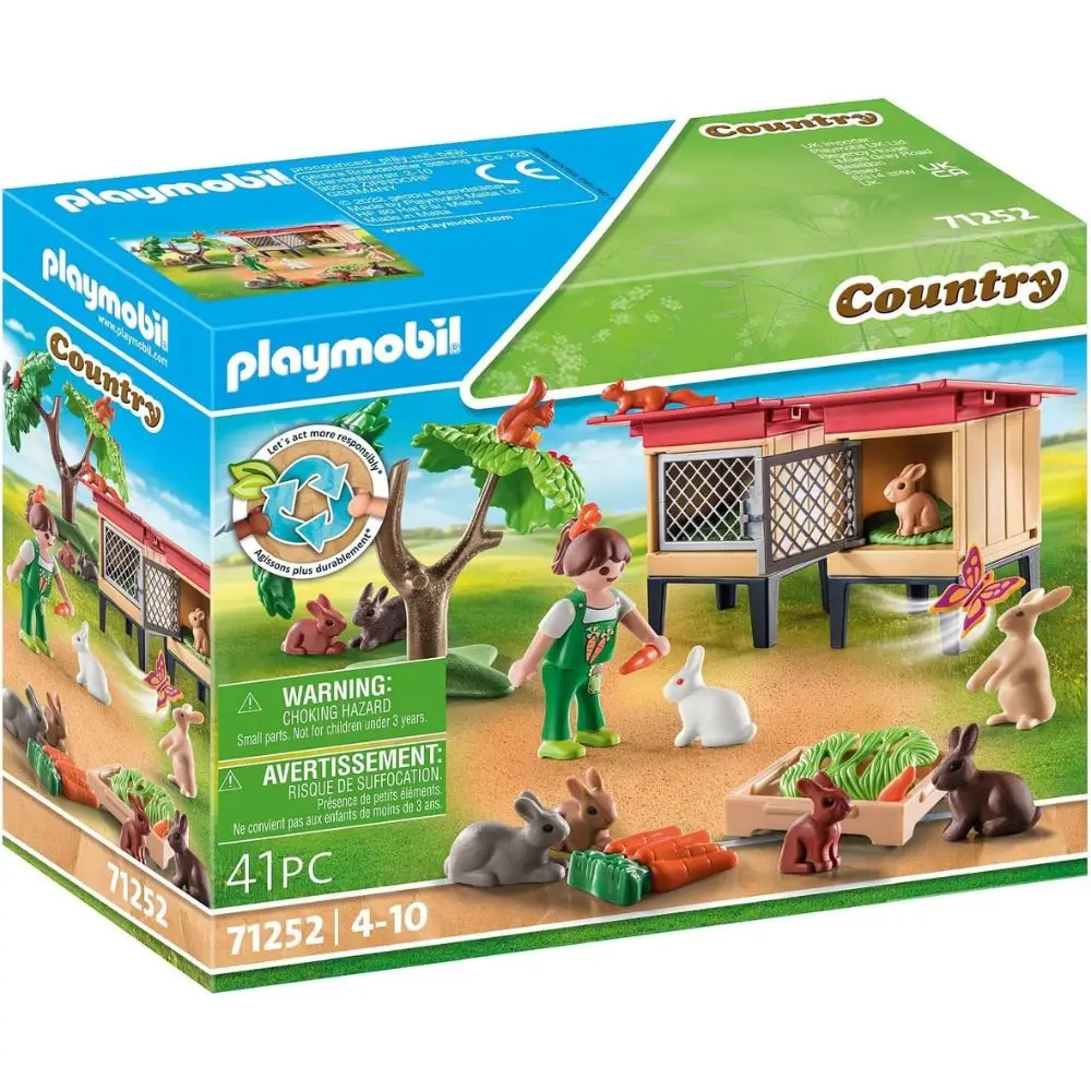 PLAYMOBIL conejos animales granja conejera (71252) Country