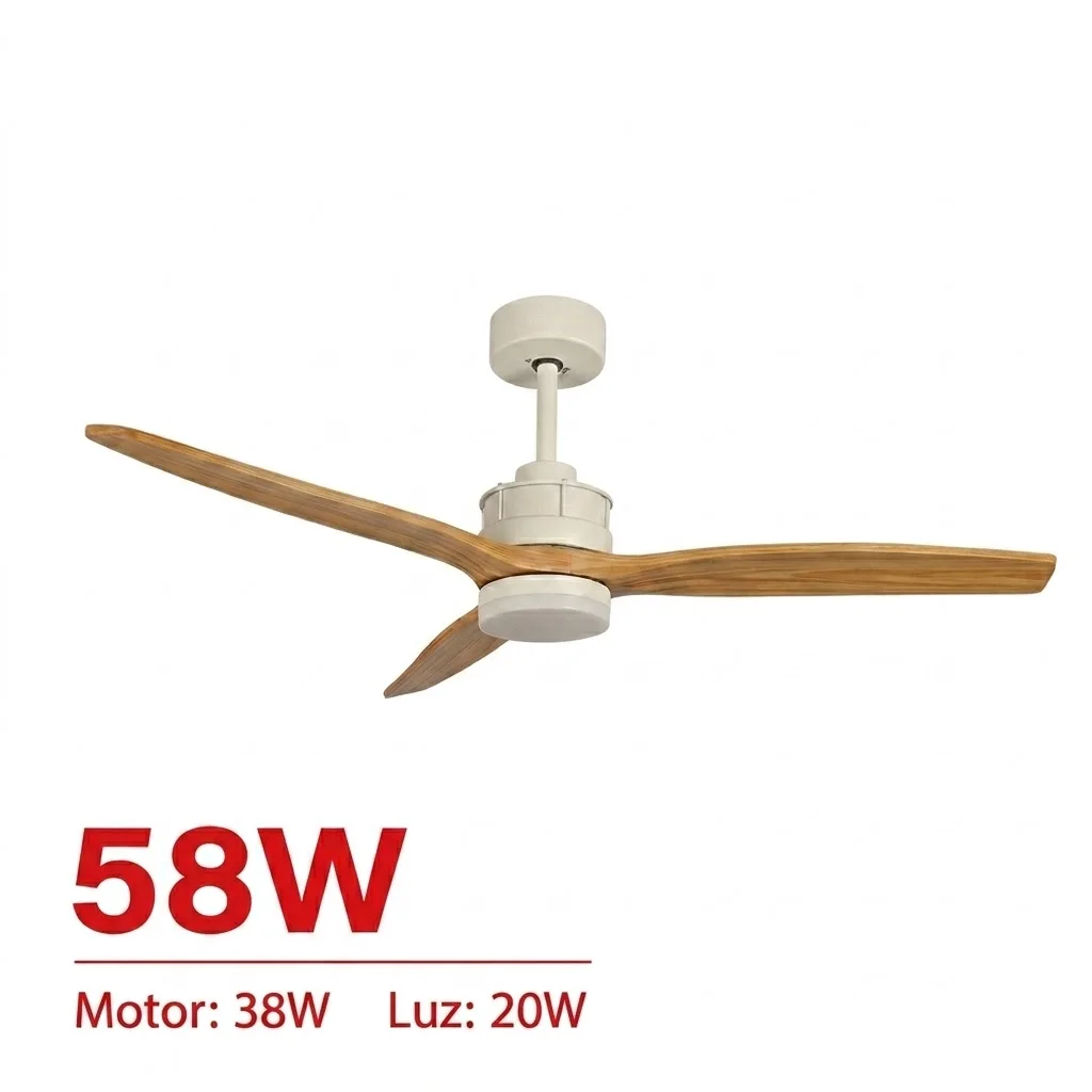 Ventilador de Techo con Luz LED, 132cm, 6 Velocidades, Motor DC Ultra Silencioso, Mando a Distancia, Función Verano/Invierno, Temporizador, CCT Regulable, Flujo Aire 12540 m³/h, para Salón y