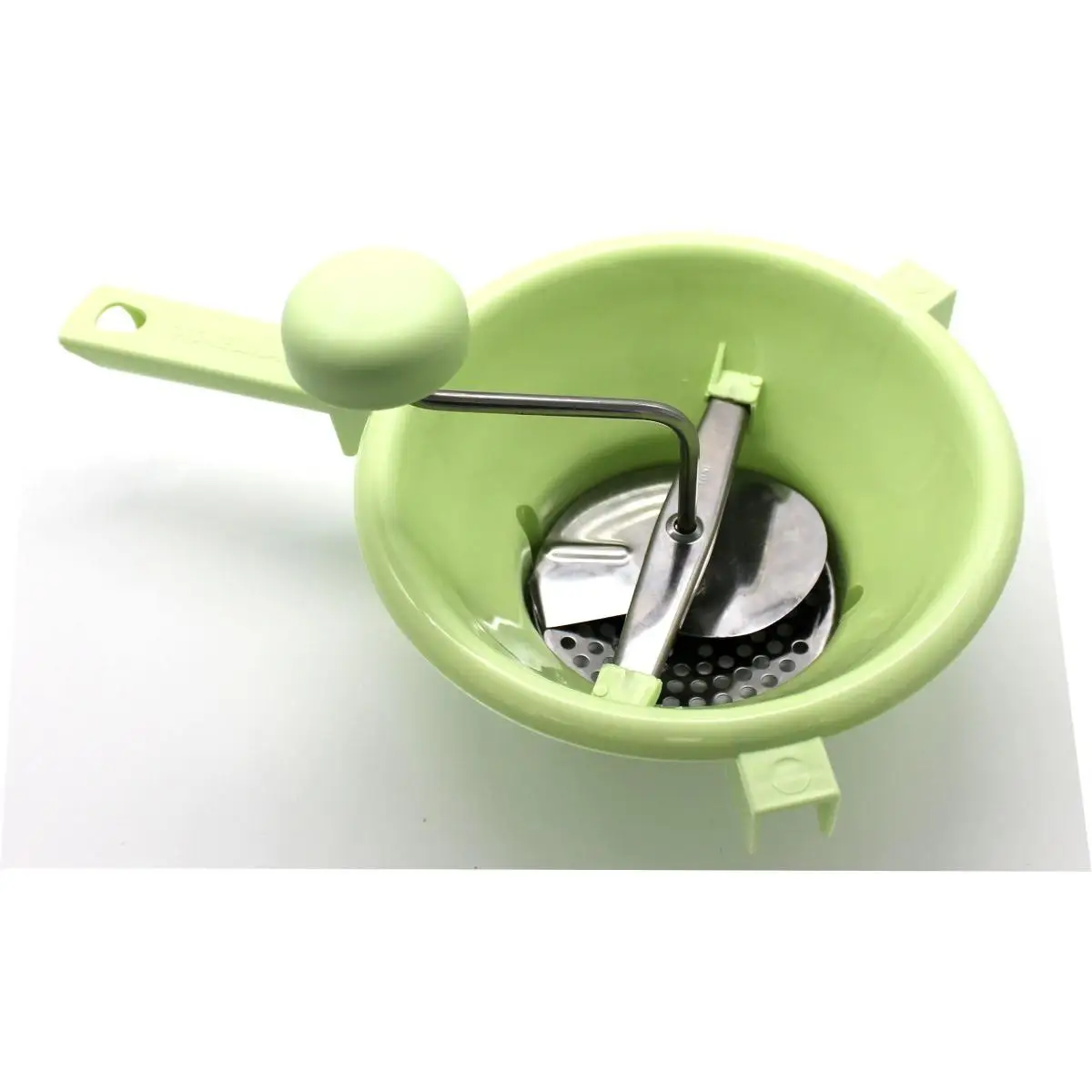 Fackelmann Colador de Cocina y Escurridor en acero inoxidable uso idóneo para escurrir ensalada, pasta, arroz, legumbres y verduras con asas laterales para coger y peana estable, 24cm