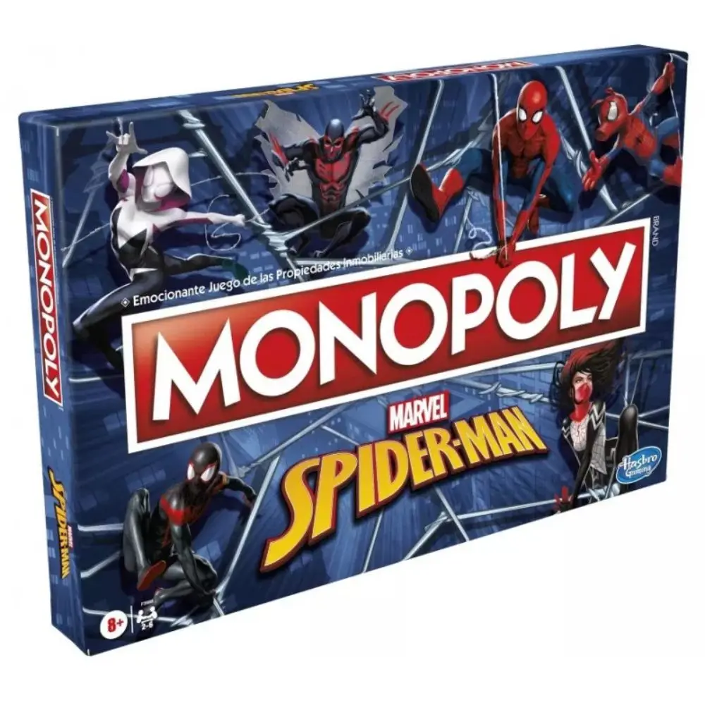 Monopoly Spiderman edición Marvel juego de mesa familiar Hasbro