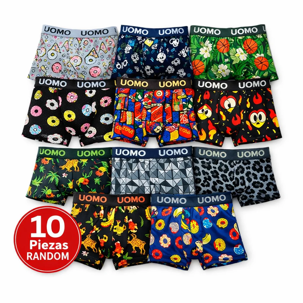 Pack 10 calzoncillos bóxer para hombre 👕