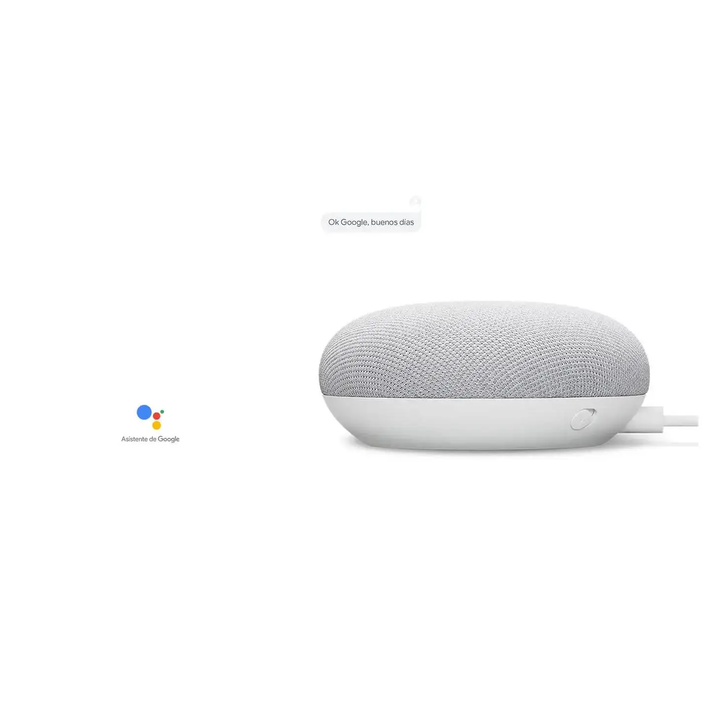 Google - Altavoz inteligente Nest Mini 2.ª generación con graves potentes, reconocimiento de voz mejorado y control por voz para hogar inteligente