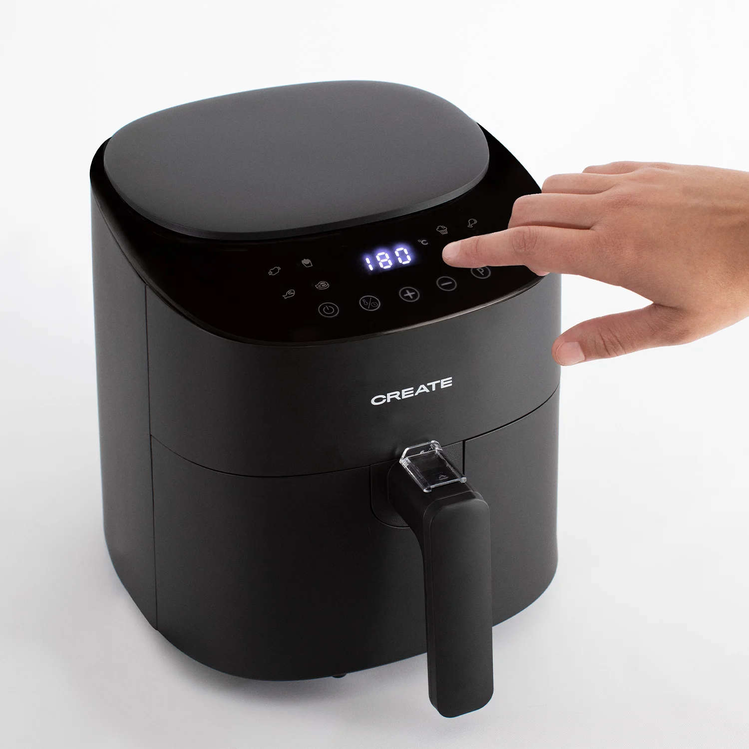 Create - 3.5l oil-free fryer - 8 programs, stainless steel, 220 ° C - air fryer pro compact