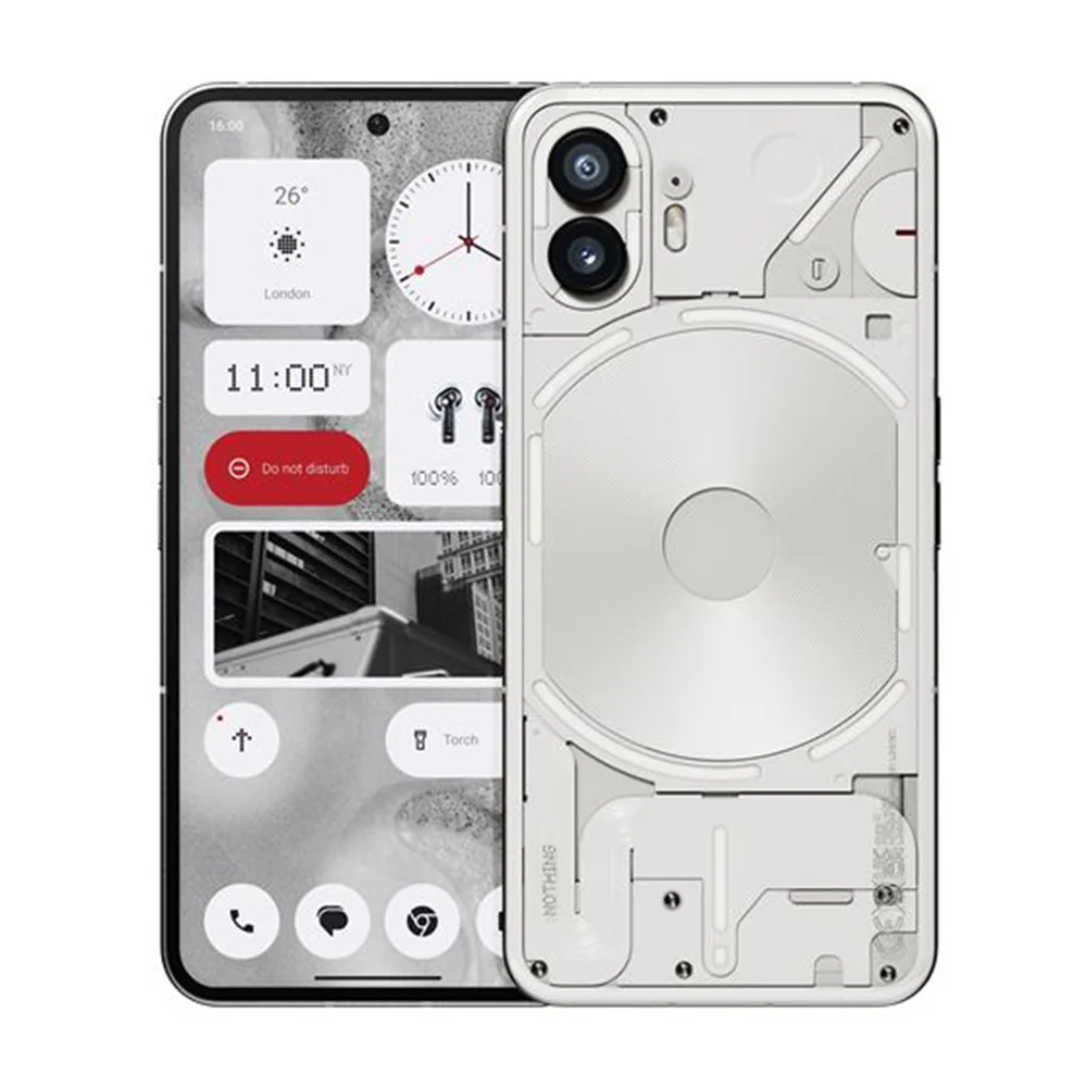 Teléfono Móvil Nothing Phone (2), 12GB+256GB, Snapdragon 8+ Gen 1, 6.7″ flexible LTPO OLED, 50MP Main Camera, 4700mAh Battery, Nothing OS 2.0 3