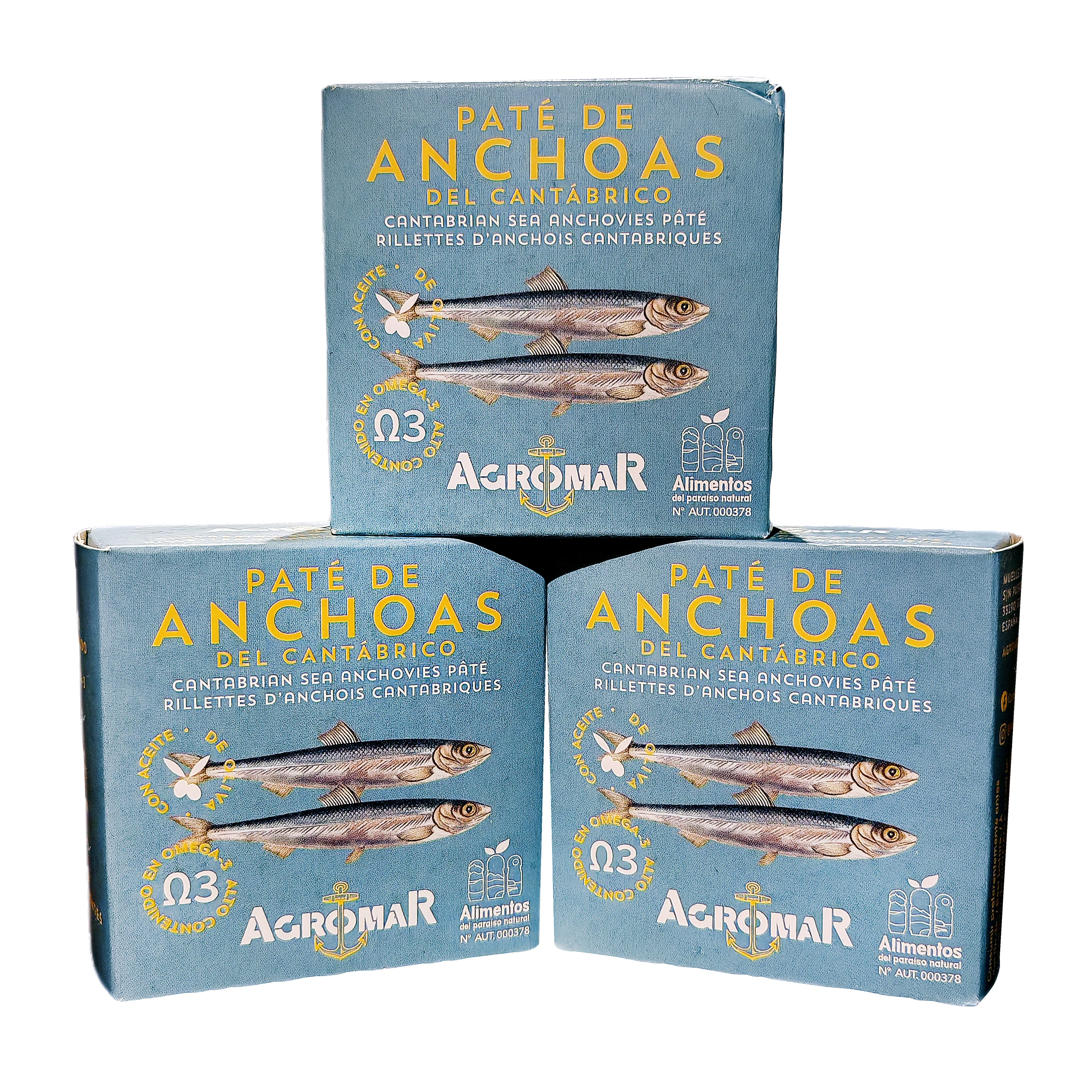 Paté de anchoas del cantábrico pack 3 unidades. Agromar