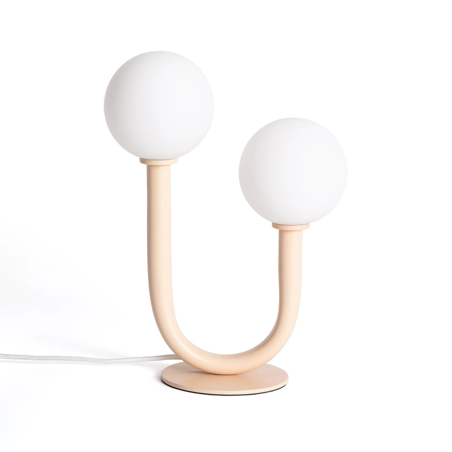 Ledkia Lámpara de Mesa Metal y Cristal Zeina Terracota