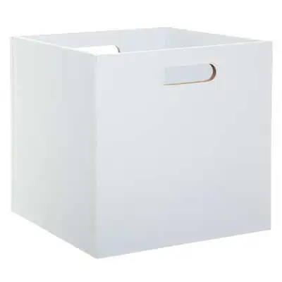 Factory Cuadros - Caja de Almacenaje de Madera Blanca 31 X 31 Cm
