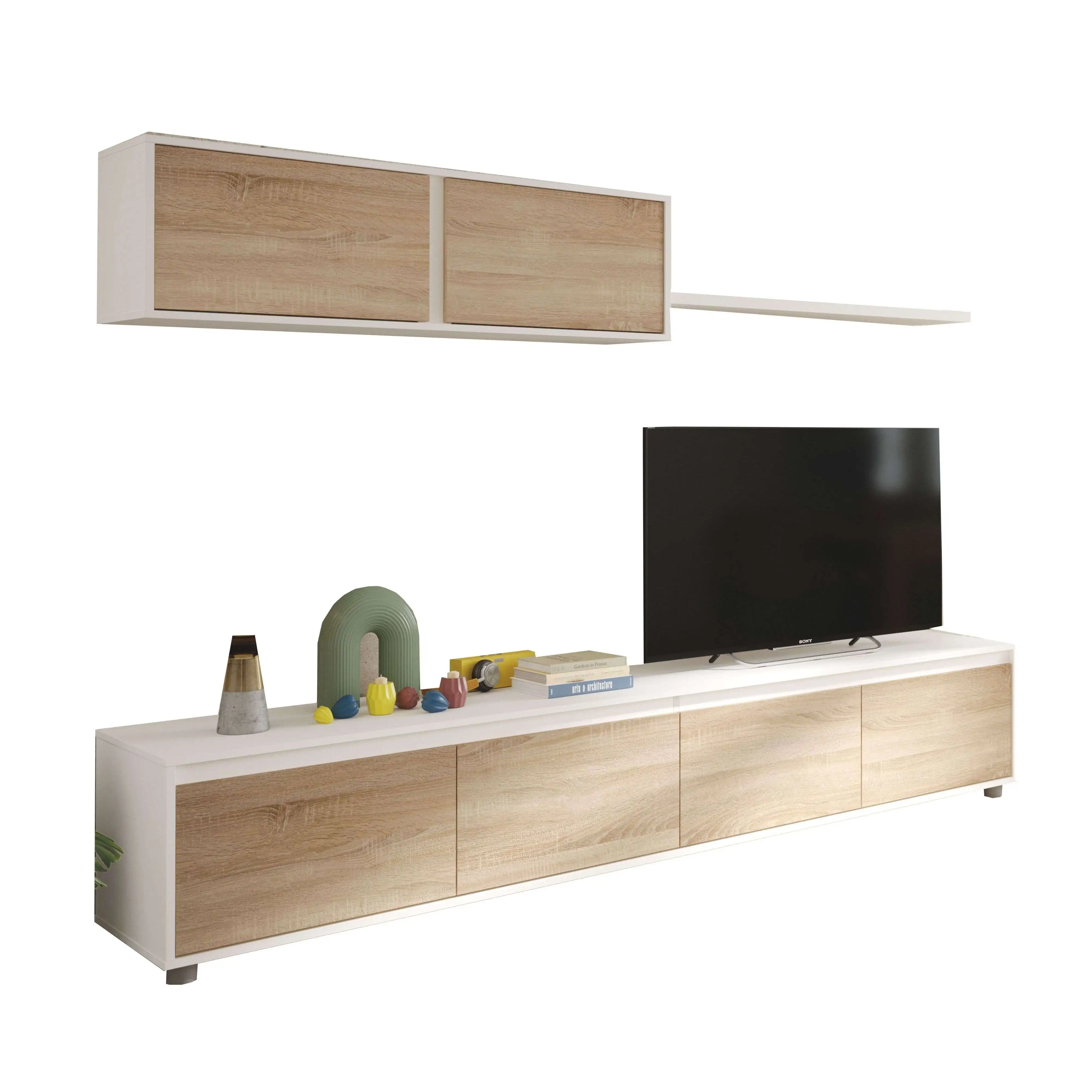 Miroytengo Pack de Muebles de Salón Comedor formado por Modulo de TV, Mesa de Centro y Mesa de Comedor