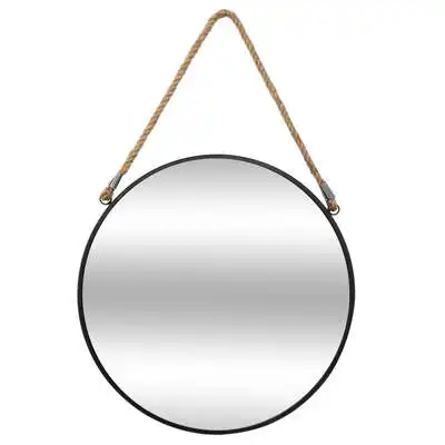 Factory Cuadros - Espejo con Cuerda Leningrado Grande Metal Negro 55cm