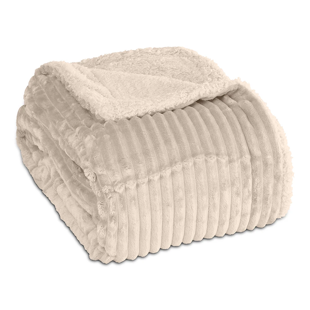 DECASATEXTIL – Manta Sofa, Cama, Sillon con Tacto Ultra Suave -Reversible con Sherpa Interior – Manta para Sofa Gruesa 130x170 cm – Máximo Confort -