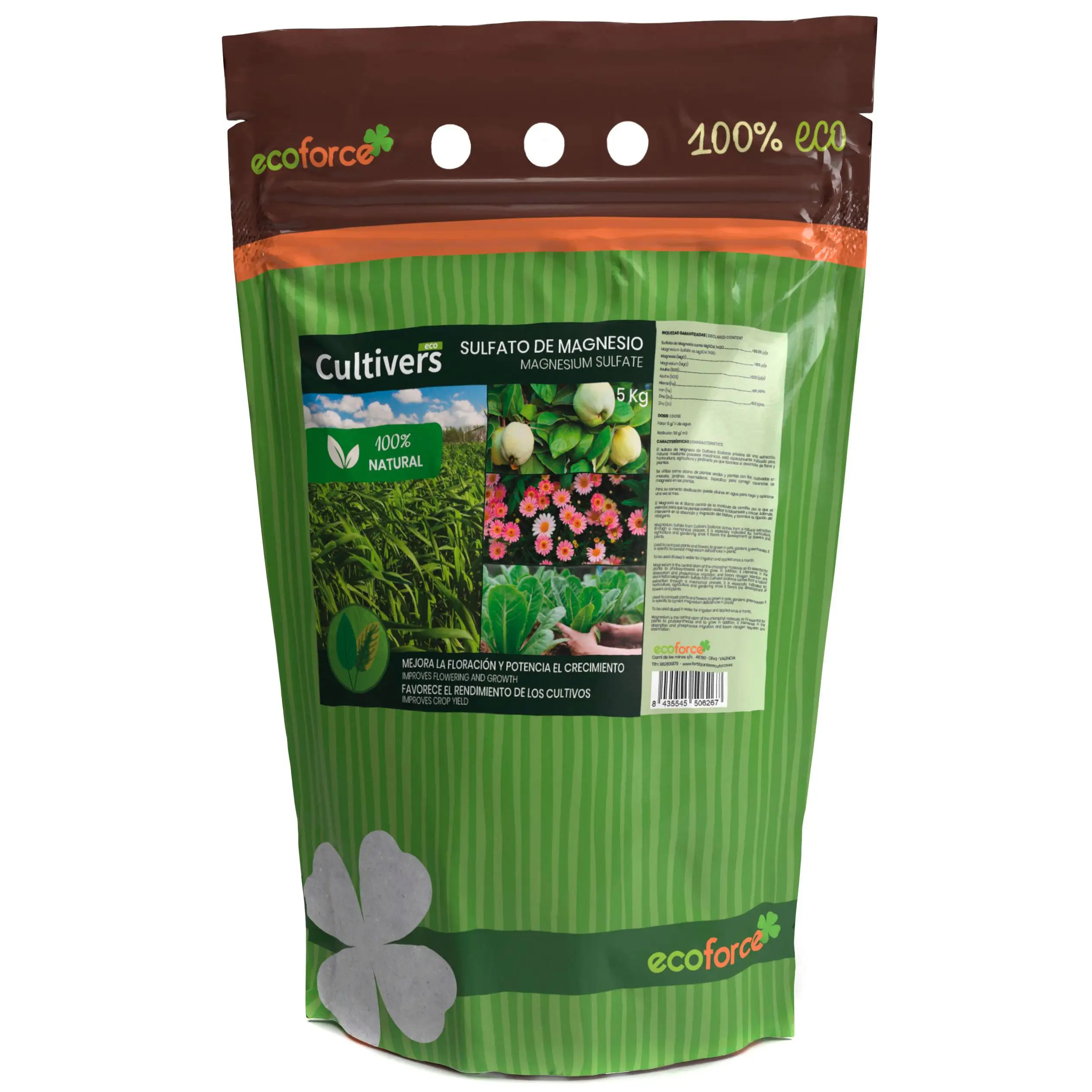 CULTIVERS Sulfato de Magnesio Ecológico 5 kg