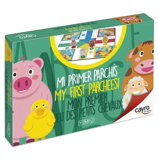 My First Parcheesi Cayro 163 - Educational Board Game for Children Aged 3-6, Features Large Pieces and Bright Colors, Ideal for 2-4 Players, Fun Family Activity and Learning Tool