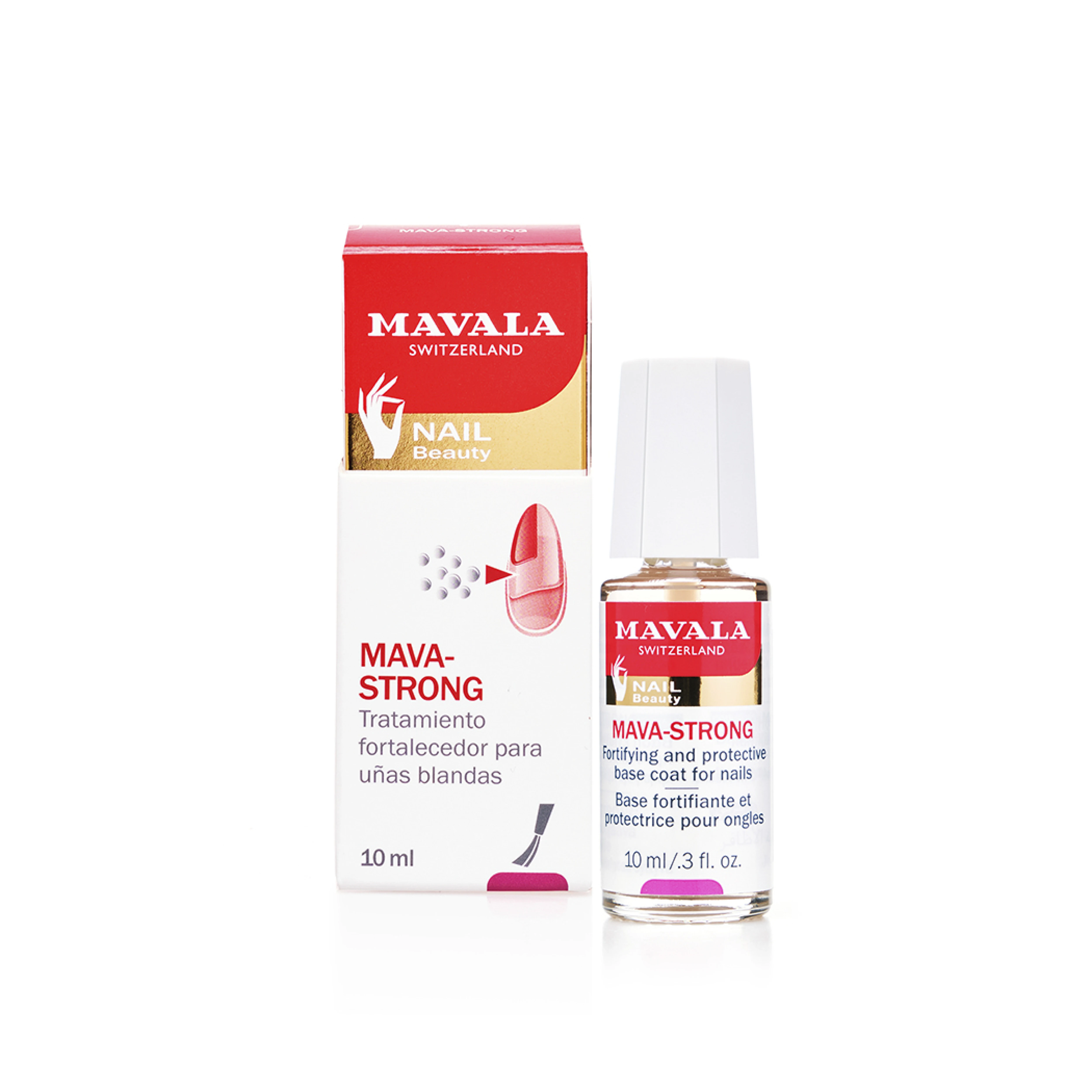 Mavala | Mava-Strong Endurecedor de Uñas | Fortalece las Uñas Quebradizas o Rotas | Base Protectora para Uñas Blandas