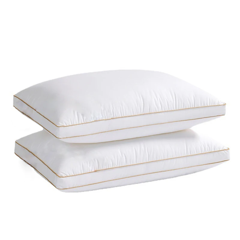 Almohada Transpirable Antialérgico para Hotel, Pack de 2 almohadas de firmeza media con fibra suave