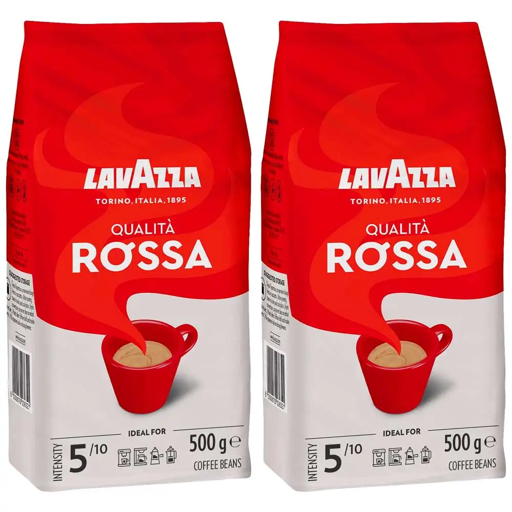 Lavazza Qualita Rossa Café en Grano  2 bolsas de 500 gr