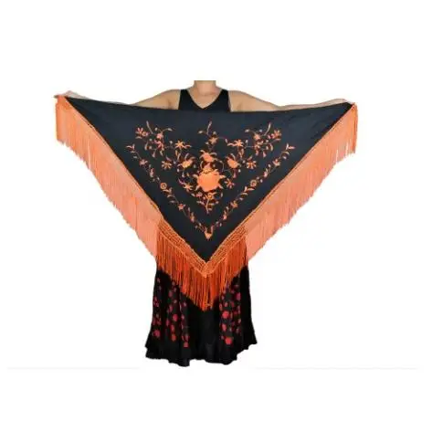 Medium manila shawl, triangular flamenco or sevillanas (150X75cm)