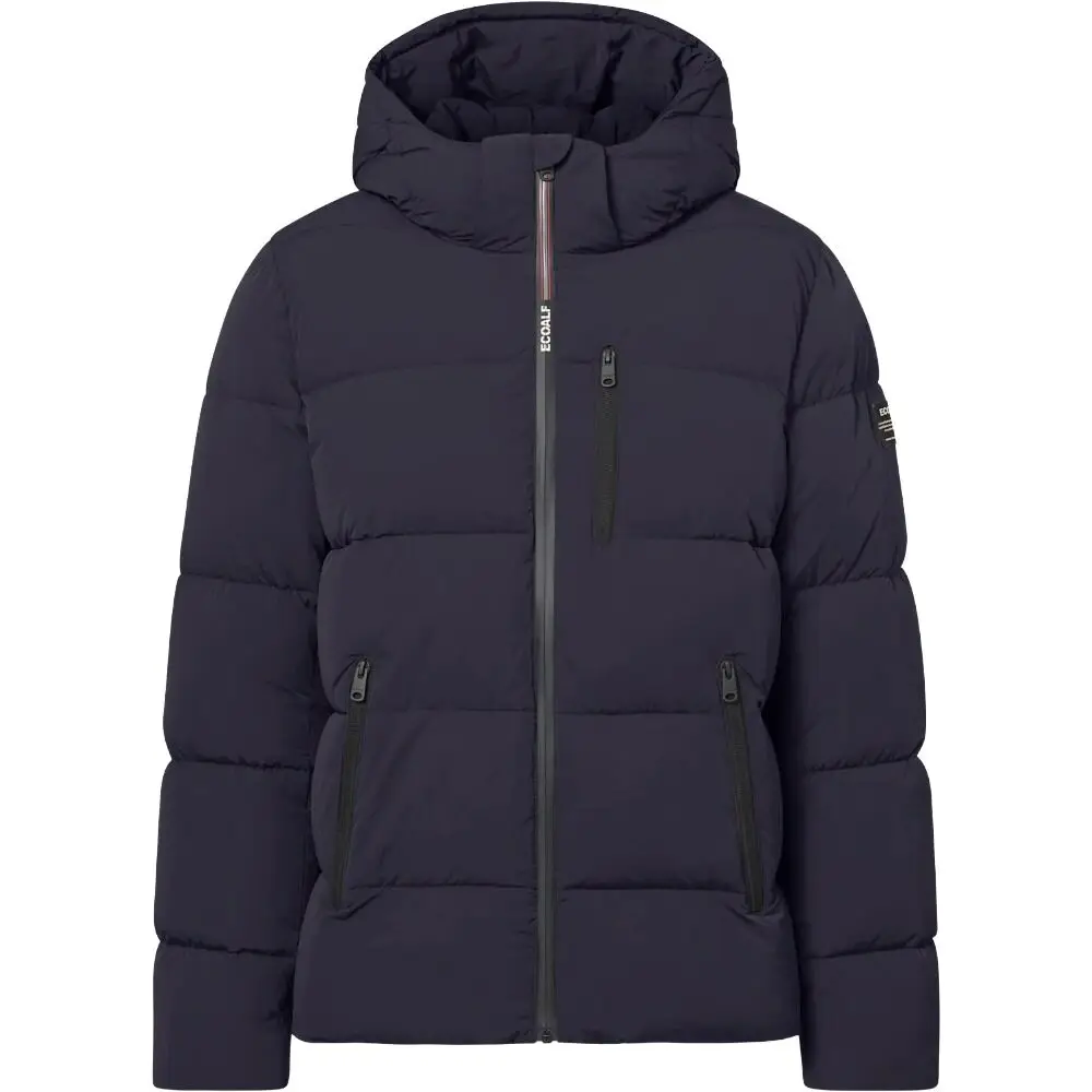 Cazadora Azul Ecoalf Bazon Jacket Deep Navy Repelente Al Agua