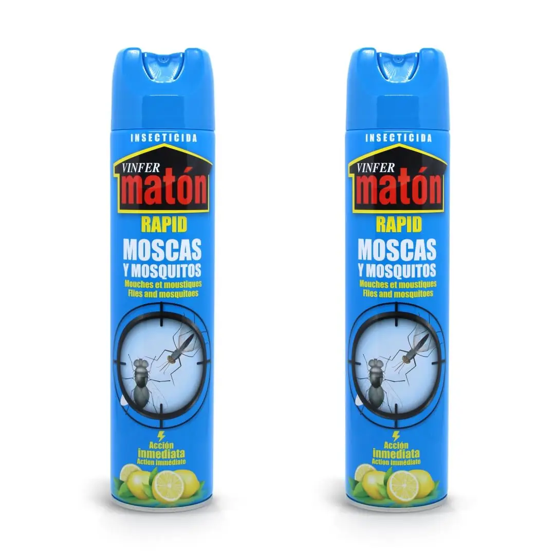 PACK DE 2 - INSECTICIDA MATON MOSCAS Y MOSQUITOS SPRAY 750 ML