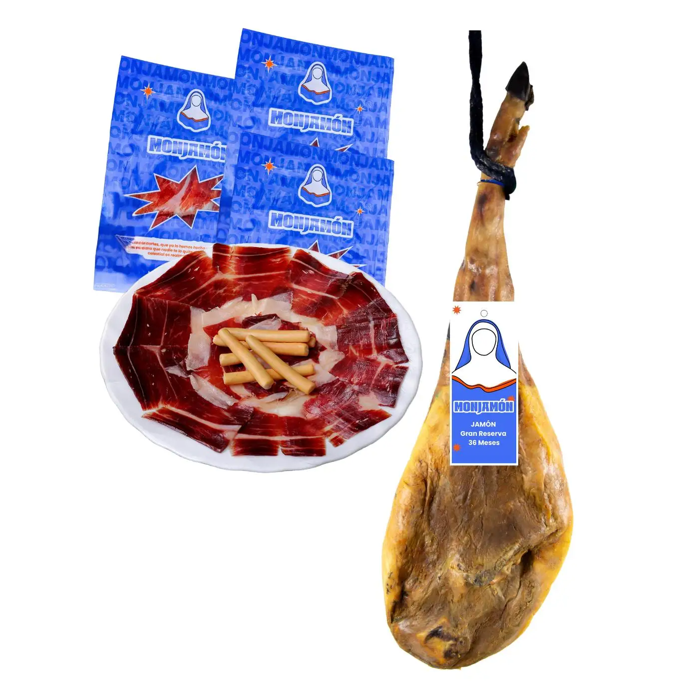Monjamon y Más Jamón Monjamón Gran Reserva 36 Meses Loncheado Sin Gluten y Sin Lactosa