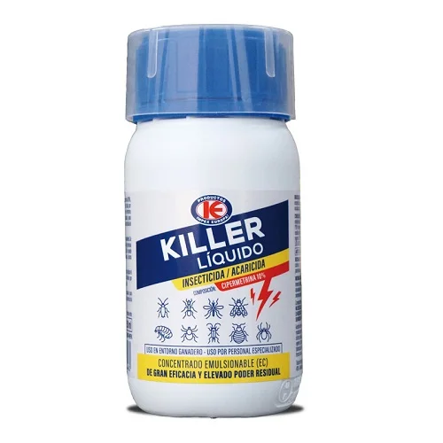 Killer Insecticida Líquido Emulsionable Control Insectos Rastreros y Voladores - 250 ml