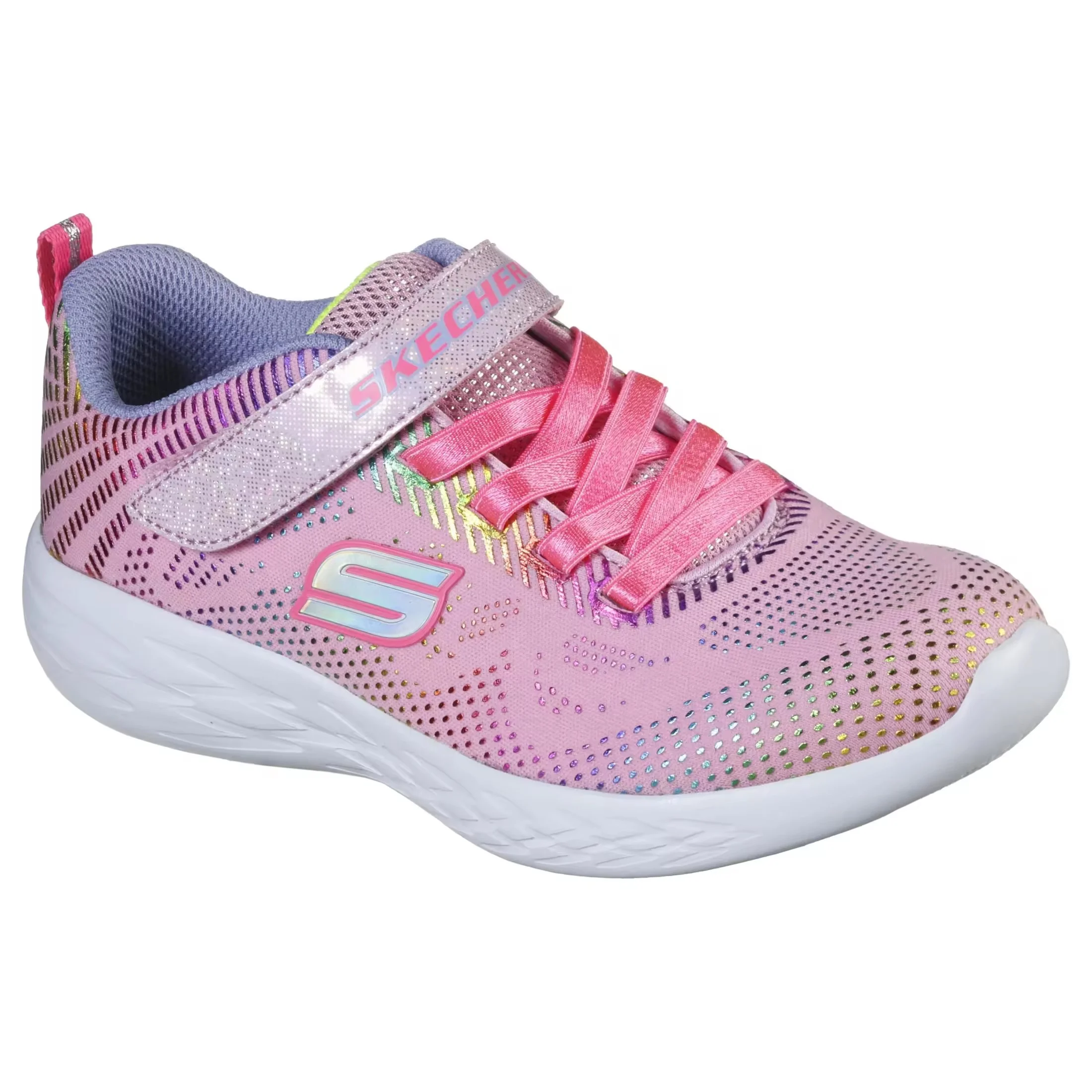 Skechers GOrun 600 Shimmer Speed - Zapatillas deportivas Skechers para niñas GOrun 600 con cierre velcro