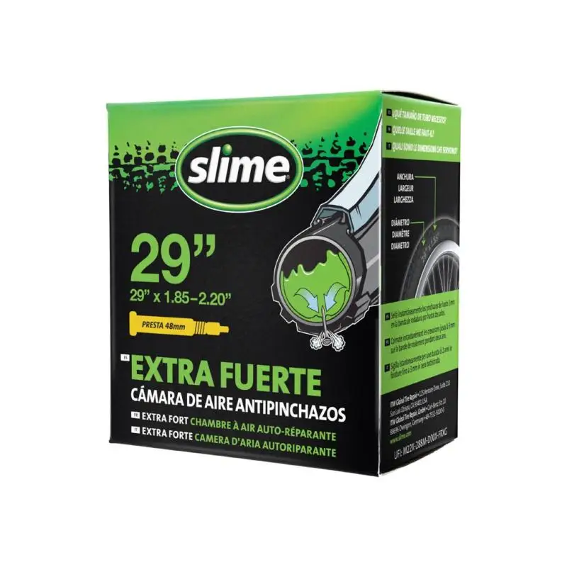 SLIME | Cámara De 29x1.85-2.20 Antipinchazos Válvula Presta - Las cámaras MTB antipinchazos de Slime contienen en su interior el volumen preciso de sellante