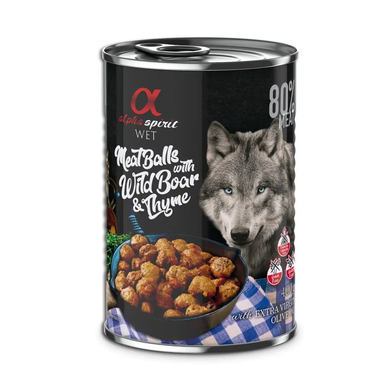 Alpha spirit Dog Bondies Wild Boar Thyme (400gr) (6 pcs/pack) Wet Dog Food