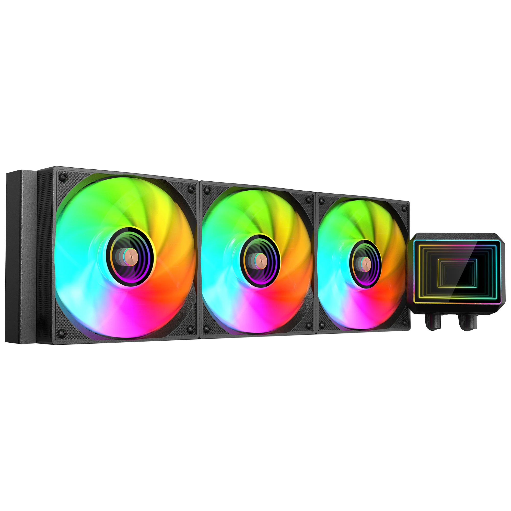 Mars Gaming ML-TWO360, Refrigeración Líquida AIO 600W TDP, 3x Ventilador ARGB Infinity Mirror Ultrasilencioso 12cm FDB, Núcleo de Cobre y Aluminio, Bomba Opti-Chamber 4ª Gen y Microcanales Kit de