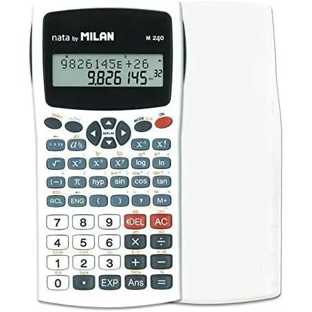 Blanca Calculadora Científica Milan 240 Funciones Con Funda