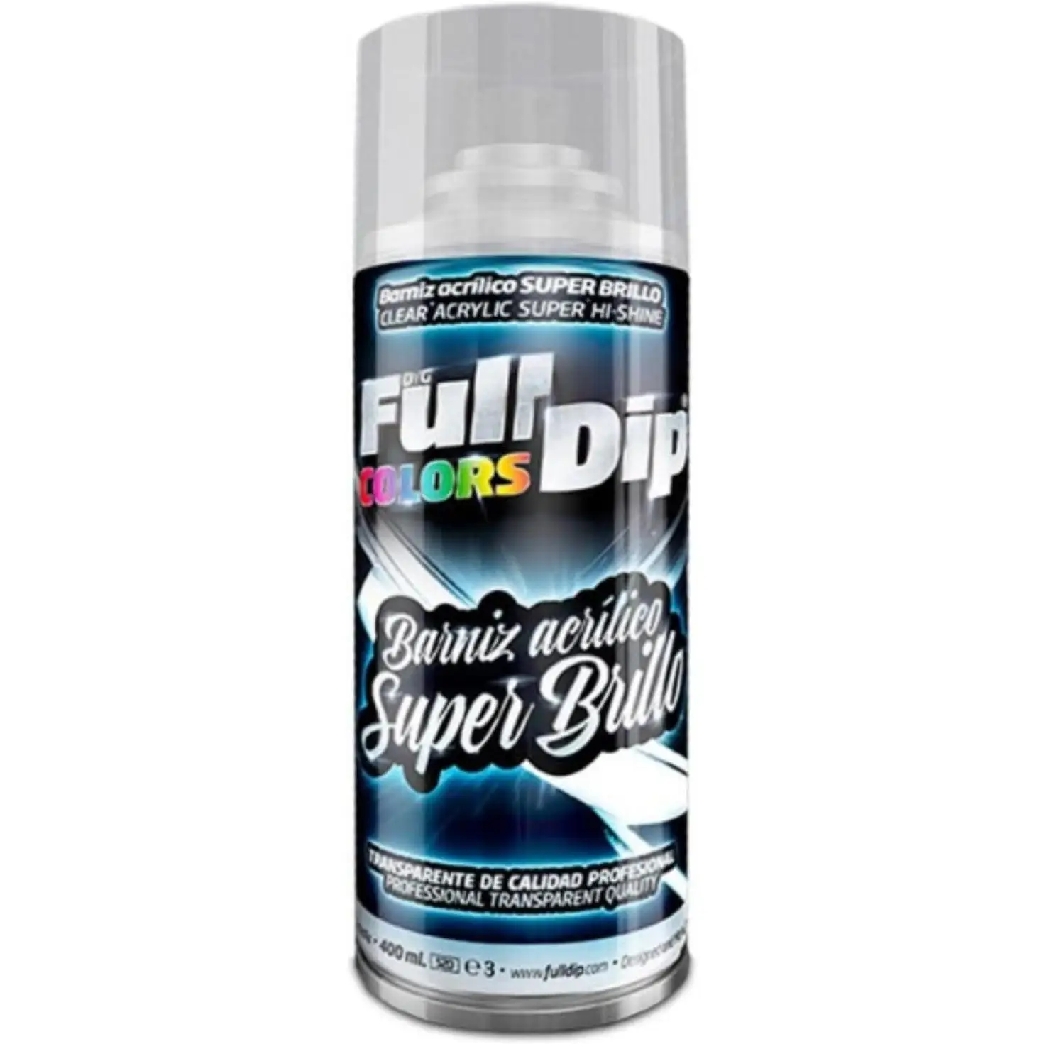 Autofull-Spray transparent acrylic varnish Full Dip-gloss finish-400 ml format.