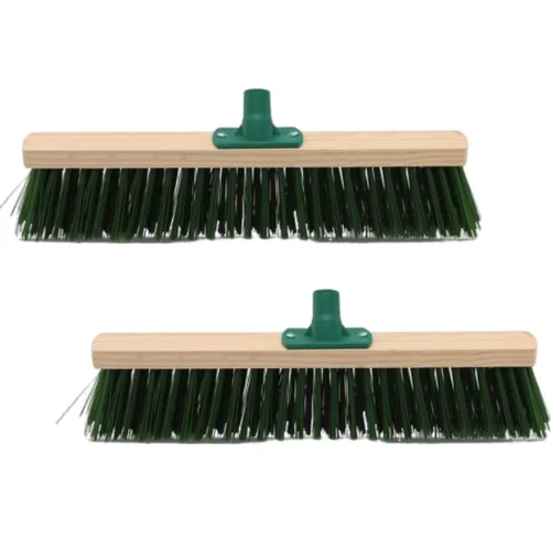 LILI HOME Pack de 2 Escobas de Jardín – Cepillo Duro (Sin Mango) Disponible en 3 Tamaños: 30 / 40 / 50 cm. Escobas resistentes con cerdas duras, ideales para eliminar suciedad, hojas y escombros en exteriores. Perfectas para jardines, patios, aceras y zo