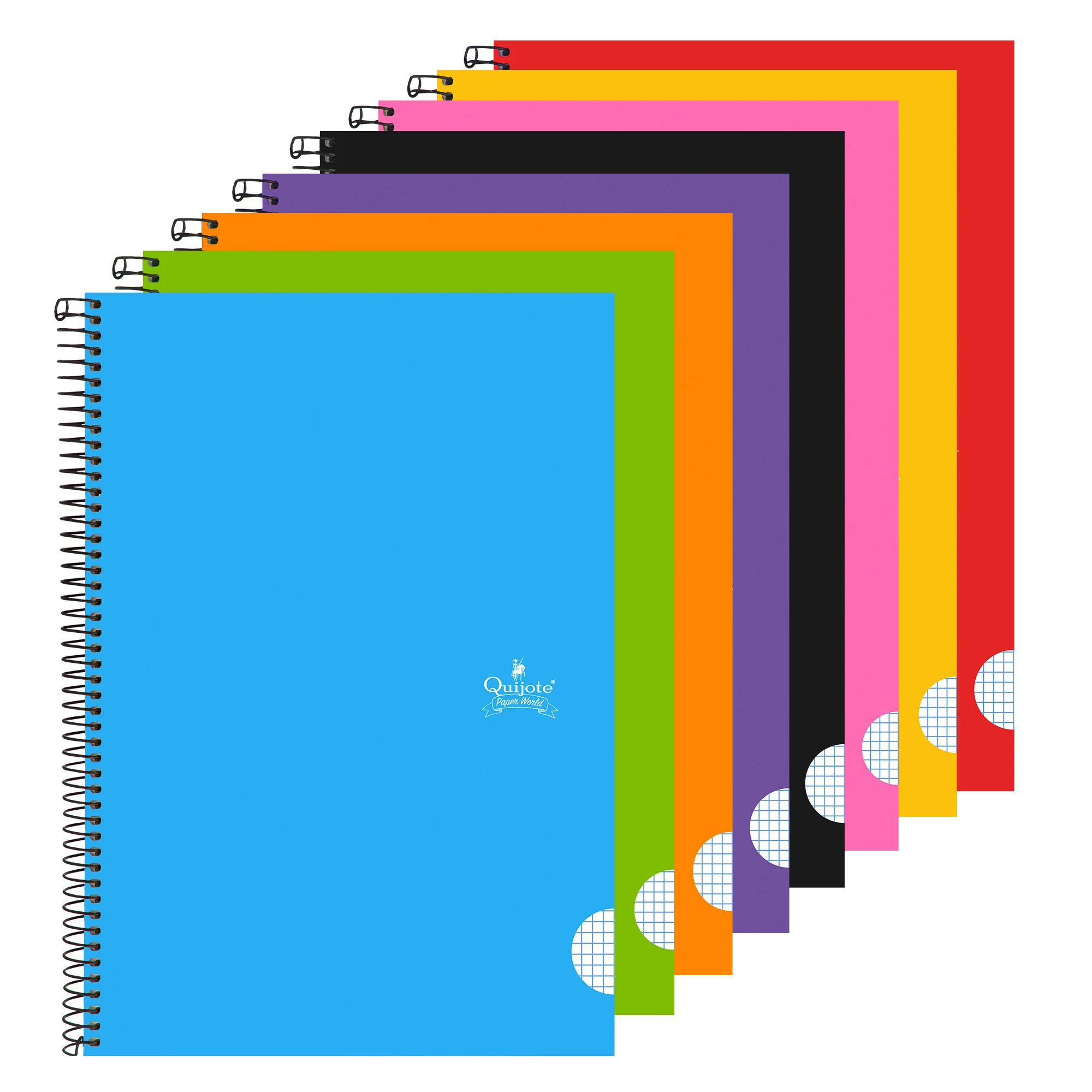 Quijote Paper World Cuaderno Tamaño Folio 80 H 90g/m² Cuadros 4x4 mm Tapa dura