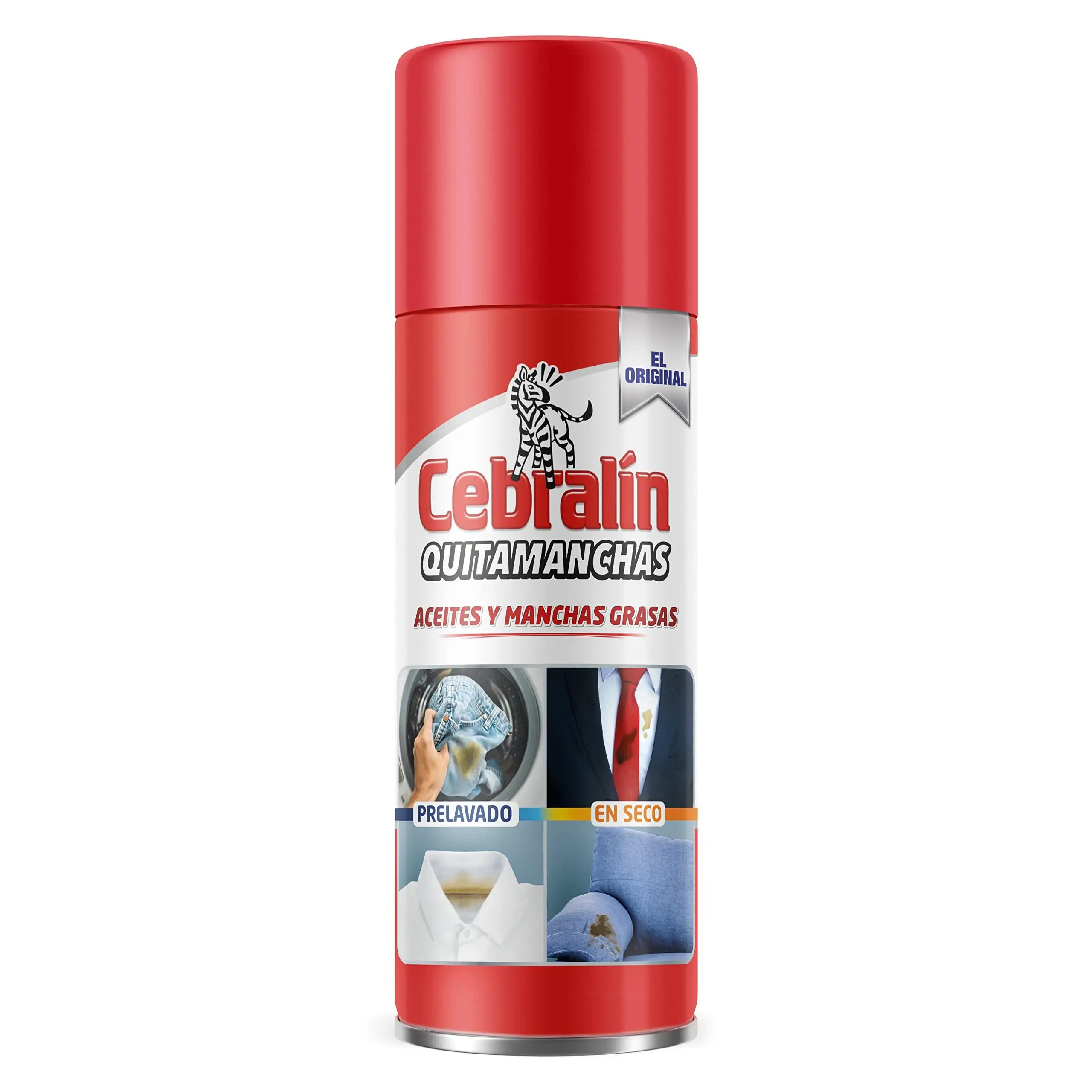 Cebralin - Quitamanchas en Spray, Elimina Manchas de Aceite y Grasas en Textiles, Uso en Seco y Prelavado - 200 ml
