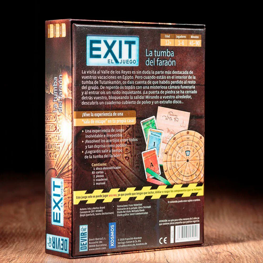 Exit the tomb of the Pharaoh the card game-brand new-Devir-cards- (Exit Volume 2)