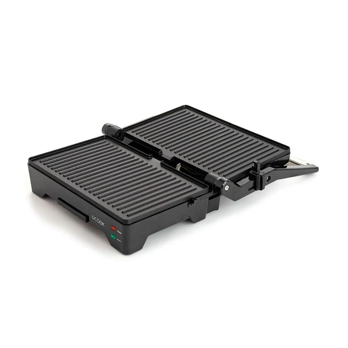 Grill doble placa Gallery Dcook 1600W tapa basculante negro