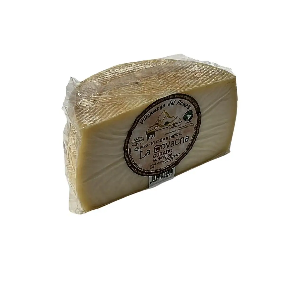 Natural cured payoya goat cheese half piece 1kg authentic flavor sierra de cádiz ideal for sharing native breed natural healing
