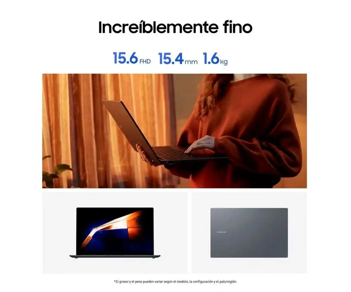 Samsung galaxy book4 gray / 15.6" fhd led / intel ®   Core ™   I5-1335u / 16gb lpddr4x / 512gb ssd / windows 11 home