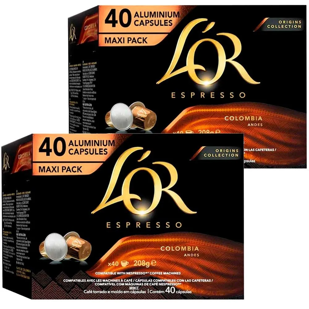 Colombia Andes LOR Origins Collection 80 capsules Maxi Pack compatible Nespresso 8711000469606 4060110X2