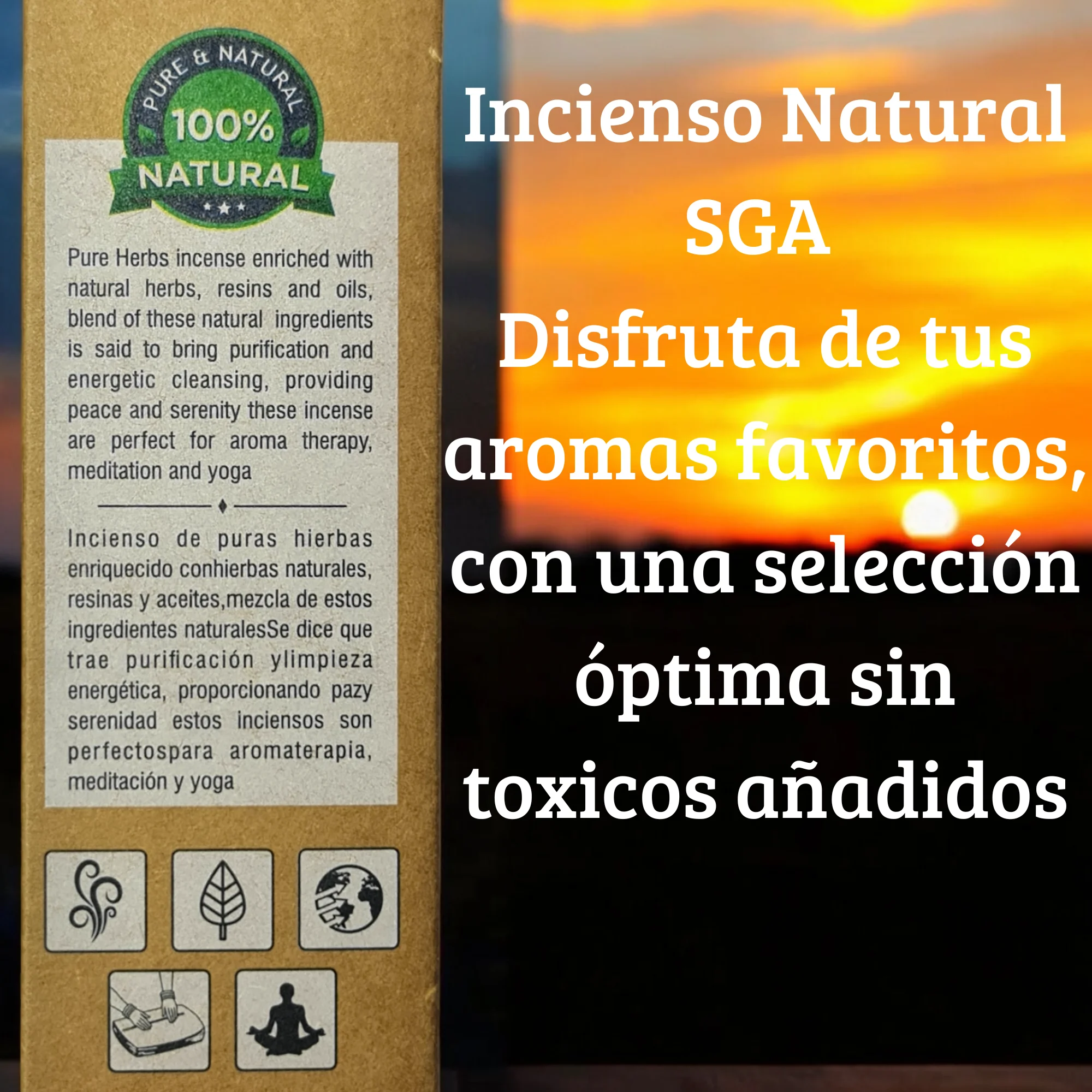 Prozenatur natural incense without toxins - assorted pack + free burner - relaxing aromas such as lavender, sandalwood, palo santo and more - ideal for yoga, meditation and wellbeing