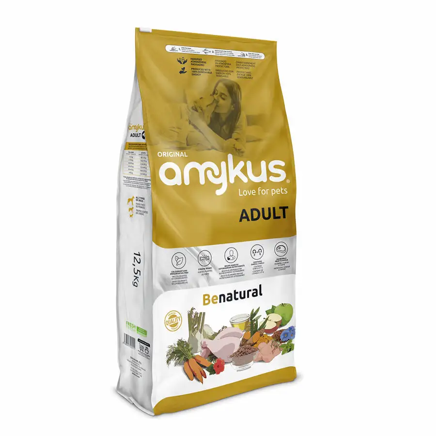 Amykus Original Adult - Pienso para Perros Adultos - Alimento Seco con Pollo y Arroz, Alimentación Completa y Equilibrada, Comida para Perros.