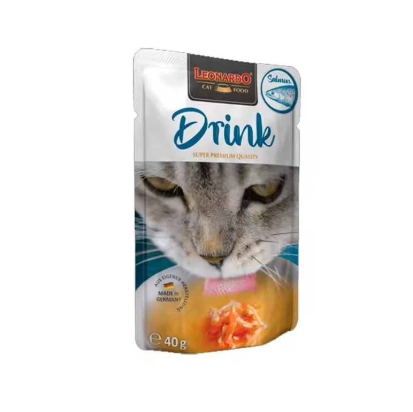 Pack 20X40 Gr - Leonardo Drink salmon. Salmon soup for cats