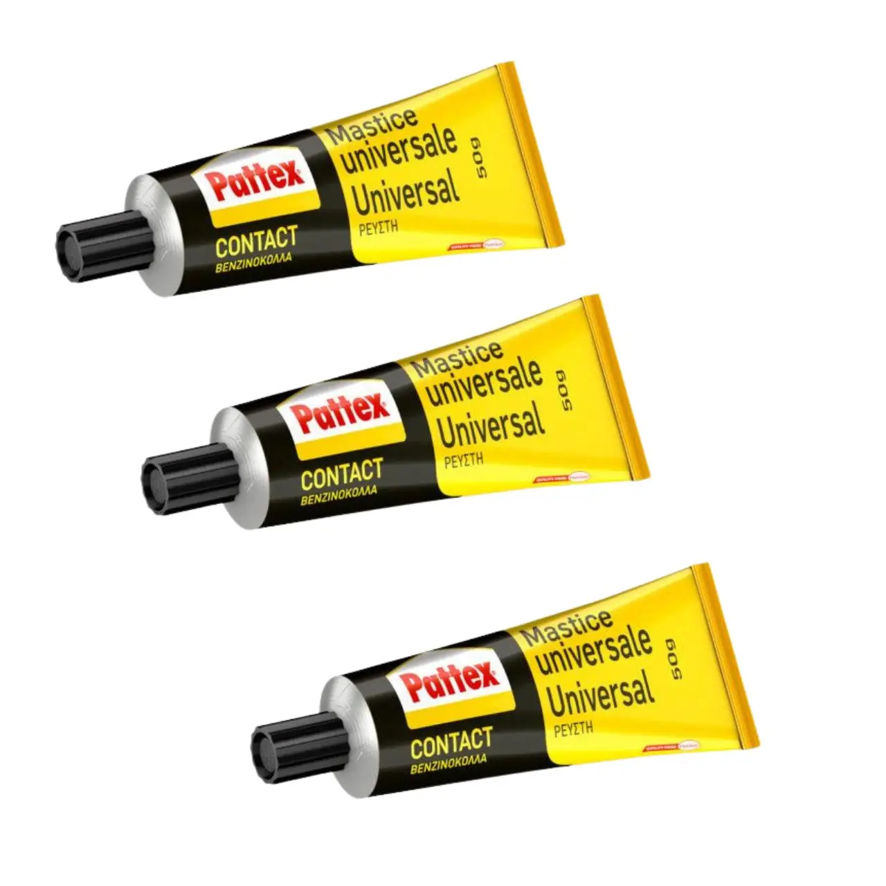Pattex Pegamento de Contacto 50g – Adhesivo Universal Invisible para Madera, Goma, Cuero y Plástico – Alta Resistencia y Secado Rápido – Pack de 3 Unidades【ROUA】