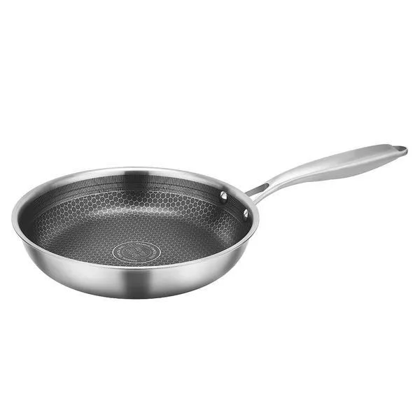 Sartén de Acero Inoxidable 20 cm / 24 cm / 28 cm – Triple Capa – Antiadherente – Apta para Inducción y Todo Tipo de Cocinas – Fácil Limpieza