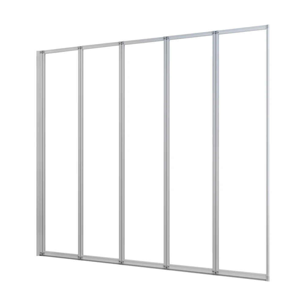 Mampara de Bañera Plegable,5 Hojas,Vidrio Templado 4mm,Gris Mate,(119.3-120.3)X140cm