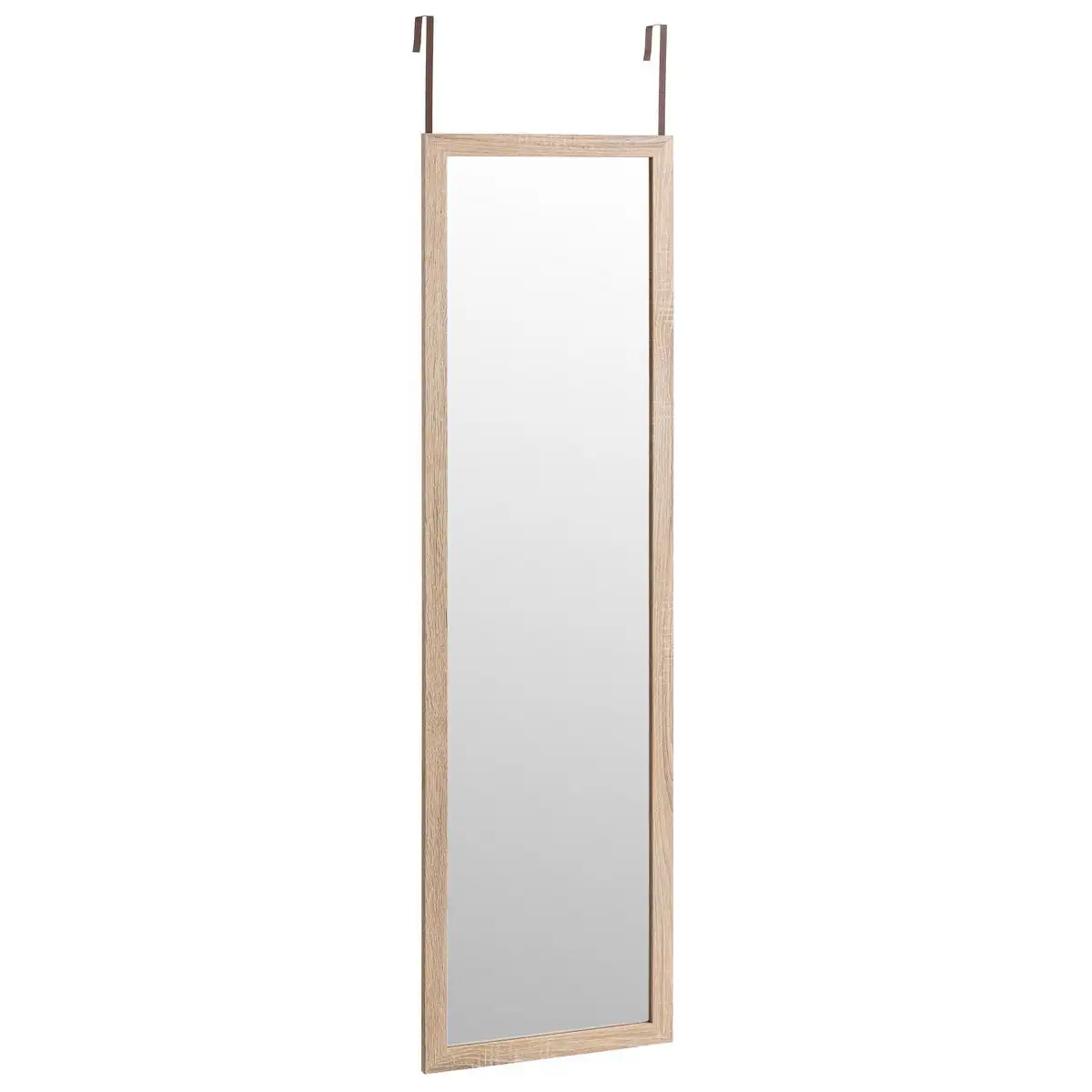 Lola Home Espejo natural de madera MDF para puerta de 35x125 cm