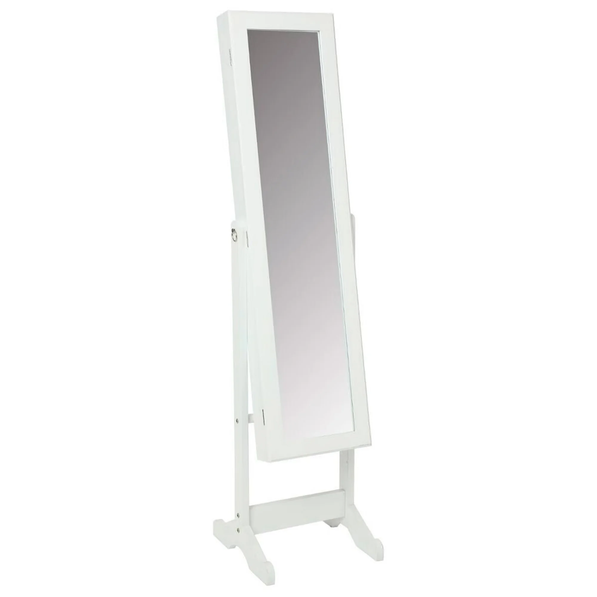Atmosphera Gabinete de Joyería Blanco Elegante para Guardar Joyas de Mujer en Madera con Espejo