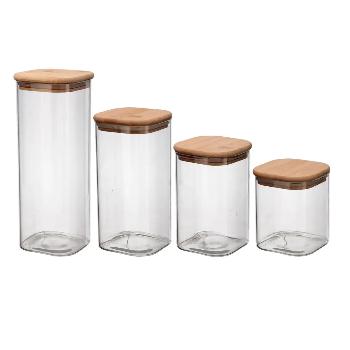 Set de Tarros de Vidrio Cocco Quid 0,75L - 1,2L - 1,4L - 2L Transparente