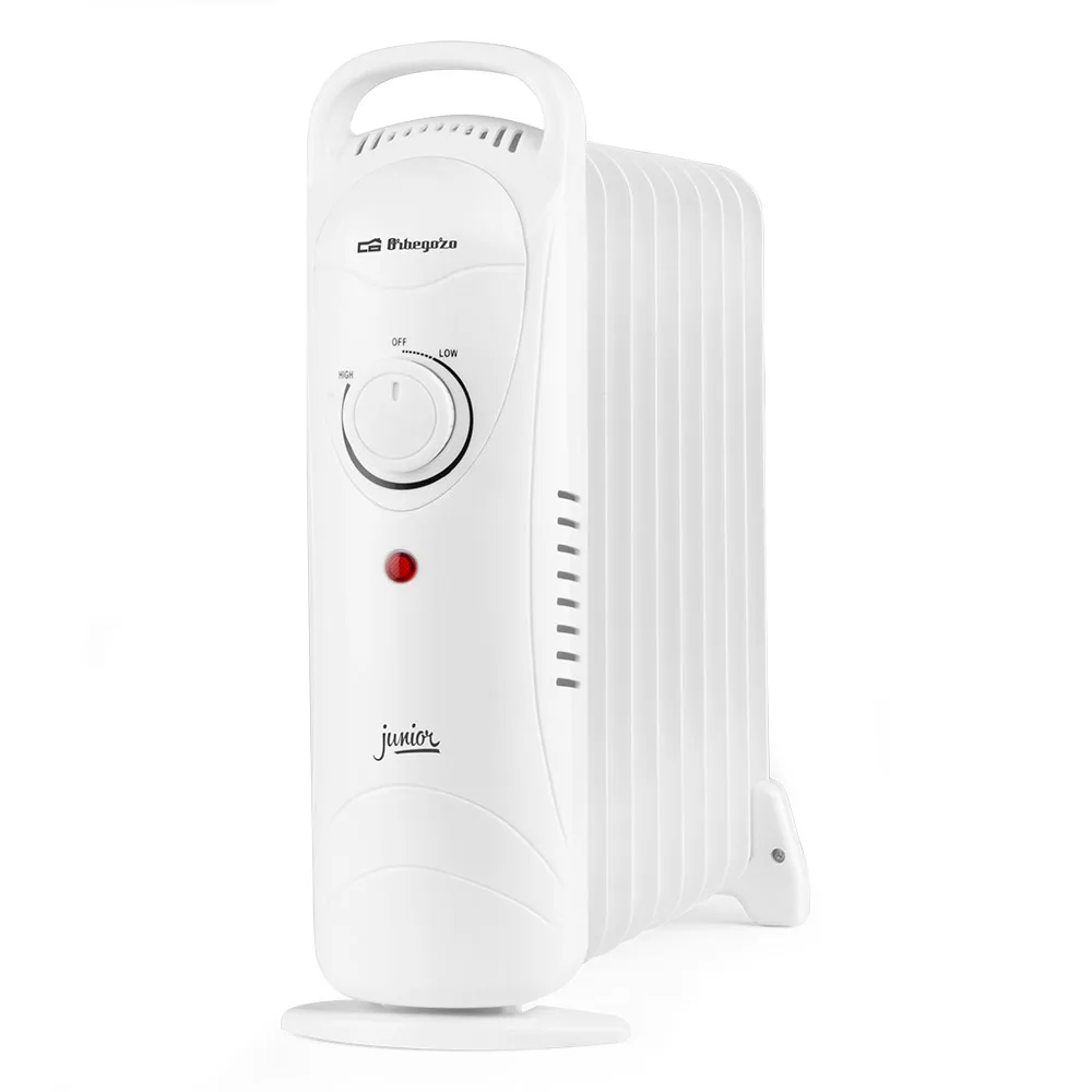 Radiador de aceite Orbegozo RO 1220, 9 elementos, termostato regulable, 1200 W