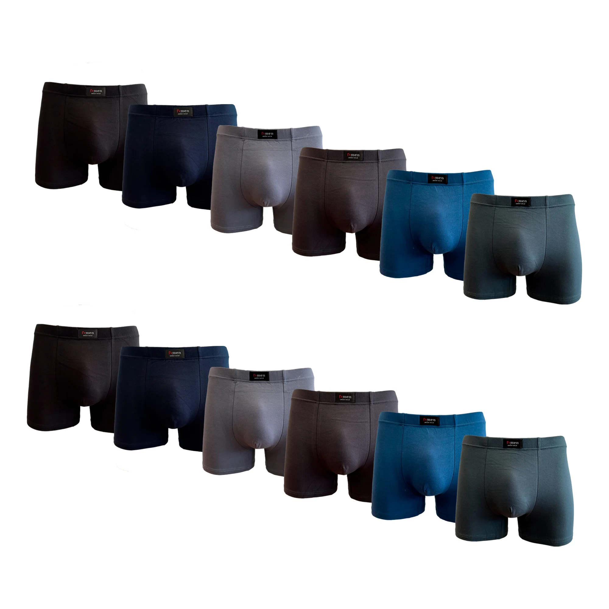 PACK 12 CALZONCILLOS BOXERS HOMBRE  Calidad y Suavidad excepcionales  Bóxers cómodos y suaves  2